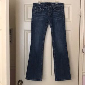 boot cut dark denim jeans